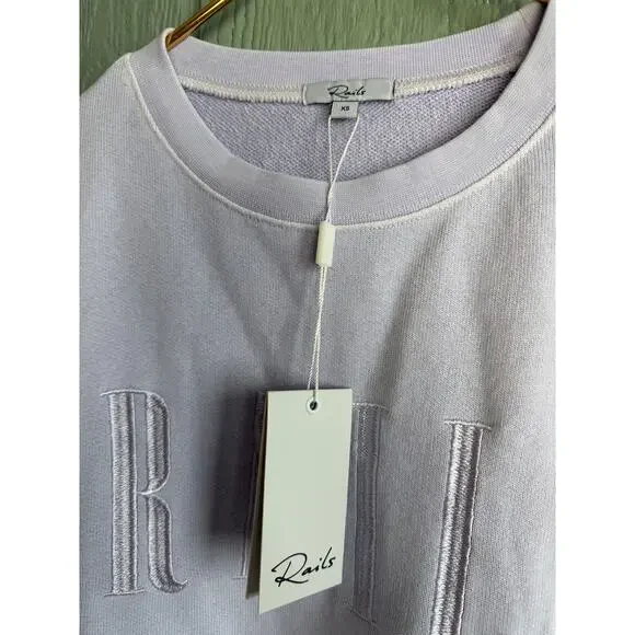 NWT Rails Signature Sweatshirt in Lavender Logo, XS - Picture 7 of 8
